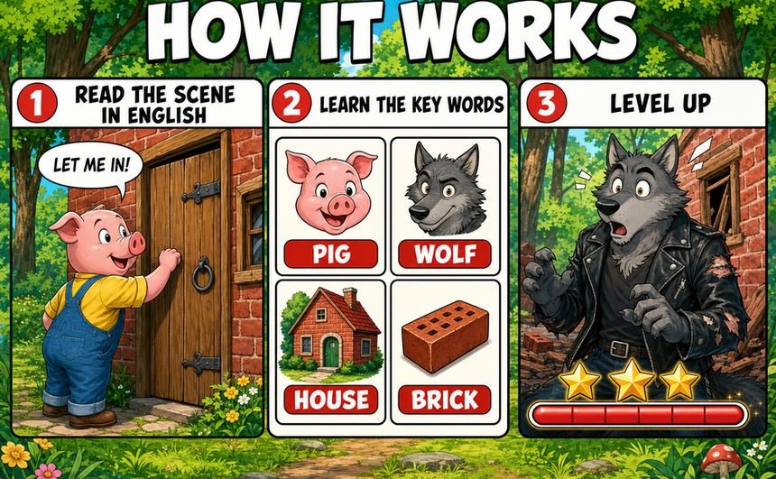 Page preview from The Three Little Pigs